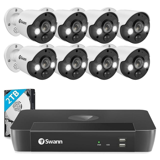 Swann Pro Series 4K Cameras with 1TB NVR Security System, 8pk.