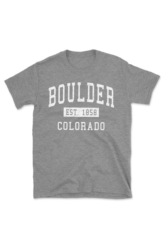 Boulder Colorado Classic Established Men's Cotton T-Shirt
