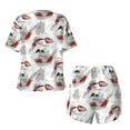 thumbnail image 5 of Kdxio Koi Fish Print Pajamas Sets for Women Short-Sleeved Pjs with Lounge Shorts Two Piece Sleepwear S-4XL, 5 of 9