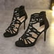 thumbnail image 2 of Sandalias de mujer tacones súper altos gladiador cinturón de tobillo mujer Peep Toe Stiletto Sexy mujer tacones altos ZIP verano tacones altos Woman36 Gao Jinjia LED, 2 of 2