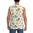 thumbnail image 4 of Lsque Cute Frog Print Men's Cotton Blend Sleeveless Muscle Shirts (S-3XL)- Moisture Wicking, Odor Protection, UPF 30+,X-Large, 4 of 8