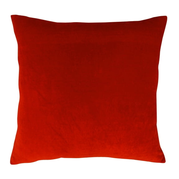 Indian Pillow Case Solid Red Home Dcor Throw Cushion Velvet Cover - Choose Size