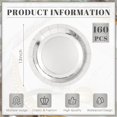 thumbnail image 3 of 160 Pcs Paper Charge for Dinner Plates Bulk 13 Inch Disposable Charger Plates Table Serving Tray Heavy Duty Paper Cardboard Chargers for Wedding Birthday Party Table Setting (Silver), 3 of 6