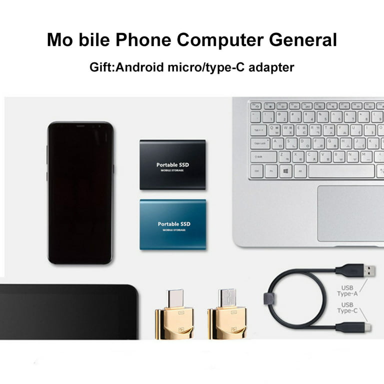 charme Rige tilbede EIMELI 128GB High Speed Transmission Storage MINI Portable Mobile Hard Drive  USB 3.1 External Solid State Disk Type-C Interface Huge Capacity Hard Disk  SSD Works With Windows Mac Android - Walmart.com