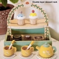 thumbnail image 3 of Juego De Simulación De Té De La Tarde, Sin Rebabas, Juego De Té De Simulación Inodoro, Juguete De Alta Simulación, Madera, Plástico, Interactivo, No Tóxico Para Niñas, 3 of 7