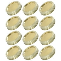 1 Set Regular Mouth Mason Jar Lids Metal Canning Jar Caps with Rings