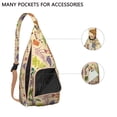 thumbnail image 2 of Waterproof Hiking Sling Backpack for Women – Lightweight Floral Crossbody Chest Bag with Adjustable Strap, Botanical Wildflower Travel Backpack for Outdoor & Everyday Use, 2 of 4