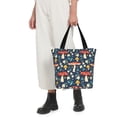 thumbnail image 5 of Kuqiui Colorful Mushrooms Print Canvas Tote Bag for Women Cute Clothing Book Aesthetic Casual Reusable Tote Shoulder Bags, 5 of 7