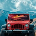 thumbnail image 4 of FUIALDOLG Car Windshield Sun Shade Tropical Sunset Windshield Cover Automotive Interior Protection Front Window Sun Visor Protector Blocks UV Rays Keep Your Vehicle Cool, 4 of 7