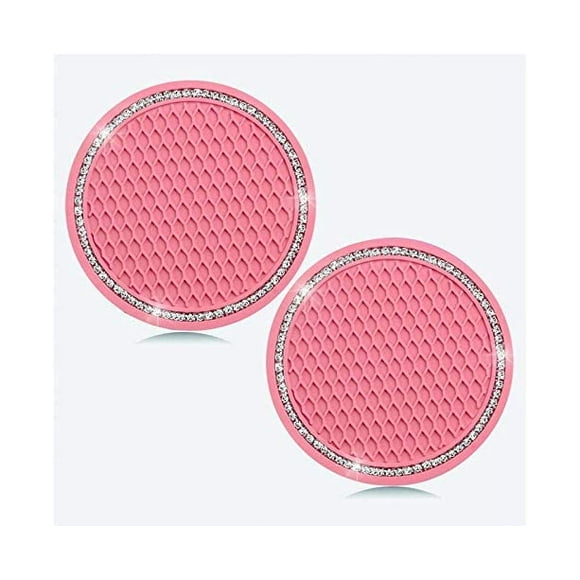 Car Coasters Pink PVC Travel Auto Cup Holder Insert Coaster
