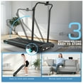 thumbnail image 5 of 2 in 1 Walking Pad Treadmill with Adjustable Handles, 2.5HP Under Desk Treadmill, Portable Folding Treadmills with Incline, Large Running Area, Creative LED Display, 0.6-7.5MPH, 5 of 8