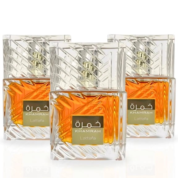 Lattafa Khamra Eau de Parfum, 3.4 oz 3 Pack