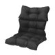 thumbnail image 2 of Cojín de asiento con mechones de color , alfombrilla de respaldo alto para interiores y exteriores, para patio, sillón, cojín para asiento Negro Baoblaze cojines de asiento con mechones, 2 of 8
