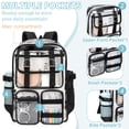 thumbnail image 6 of KOITHOT Clear Backpack Heavy Duty, Waterproof PVC Transparent Backpacks for Adults, Black Book Bag for School Travel, 6 of 7