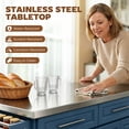 thumbnail image 4 of HOMCOM Kitchen Island with Storage, Rolling Kitchen Cart, Navy Blue, 4 of 10