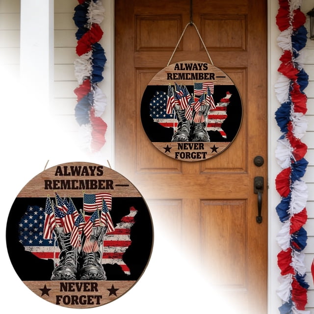 Tong “Patriotic Independence Day Wooden Door Sign Design For 4th Of July Celebrations Perfect Home Or Idea.”