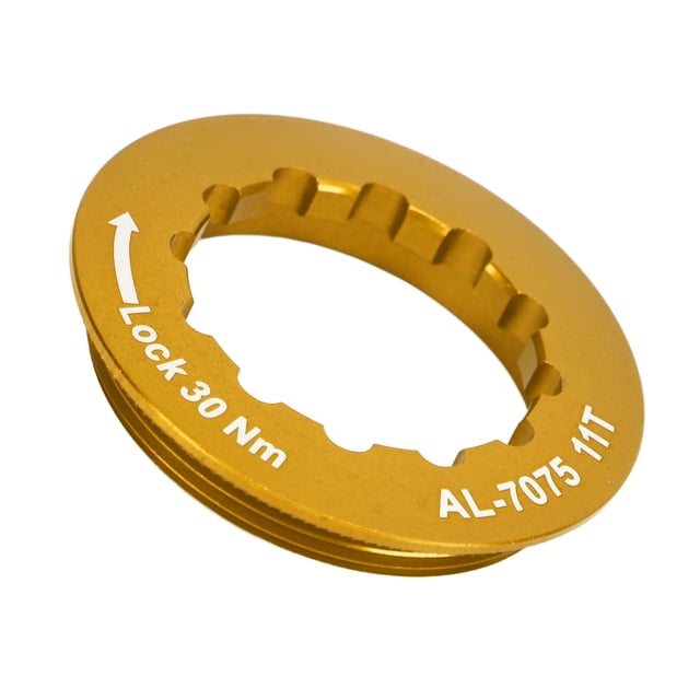 Cassette Lock Ring, High Strength Non Fall Off Mountain Bike Cassette Lockring Oxygen Resistant Stable Fine Thread For Outdoors Sports Black,Red,Blue,Gold