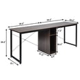 thumbnail image 2 of Gymax Bureau d'Ordinateur pour 2 Personnes 79" Grand Double Poste de Travail Double Bureau avec Rangement, 2 of 10