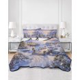 thumbnail image 2 of Quilt King Size Bedding Set, Christmas Reversible Summer Quilt 3 Pieces, Cottagecore Farmhouse Xmas Tree Snowflake Lightweight Bedspreads Coverlets with 2 Pillow Shams for All Seasons, 2 of 5