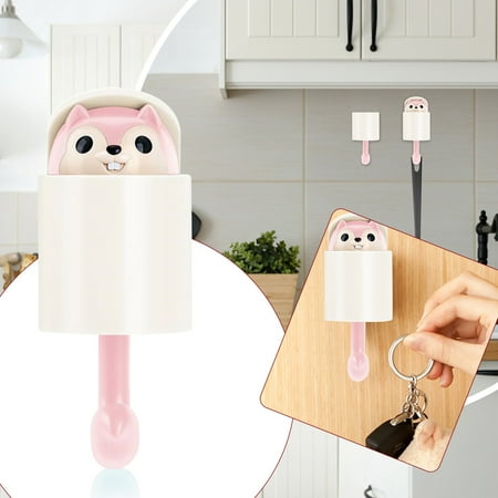 

Barhoo Dish Drying Rack Clearance! Hook Squirrel Wall Hook Adhesive Home Cartoon Cute Hanger Key Umbrella Towel Cap Coat Squirrel Sticking Out