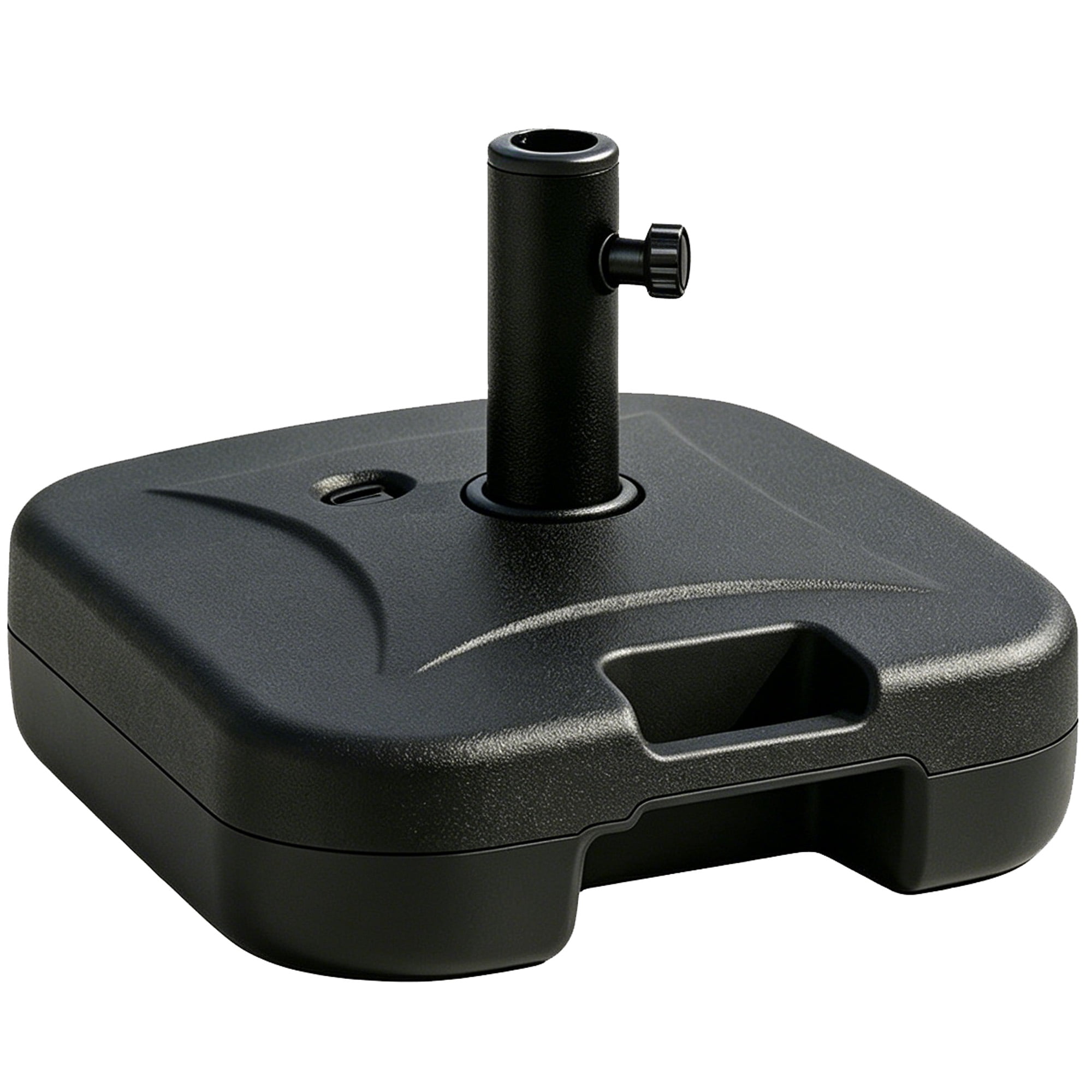 KOOL 81 lbs. Square Patio Umbrella Base, Water & Sand Fillable Heavy Duty Outdoor Market Umbrella Stand, Portable Weighted Umbrella Base for 6ft to 11ft Backyard Garden Patio Umbrellas