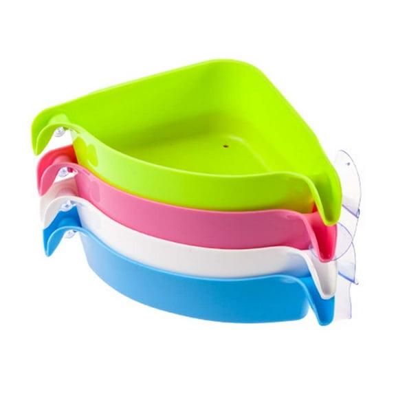 Visland Bathroom Corner Shower Caddy NO-Drilling Removable Waterproof Storage Organizer Corner Basket Suction Cup Shower Rack for Bathroom Kitchen Organize Shampoo Conditioner Razors