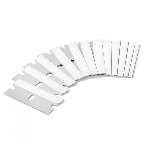 EXLEAF 100 Pcs Single Edge Razor Blades, Stainless Steel Straight Edge Replacement Blades for Crafts & Scraping