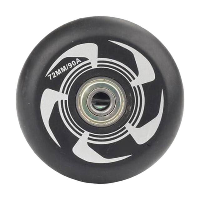 tamizeot Roue de Patin à Roues Alignées Intérieur Extérieur pour Trottinettes Roue de Bagage Pratique Noir Argent Noir Argent 76mm