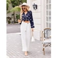 thumbnail image 4 of Ekouaer Silk Pajamas for Women Classic Button Down Satin Pajama Sets Long Sleeve Lounge Set, 4 of 6