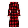 thumbnail image 3 of Richie House Women's Soft and Warm Red Checked Robe RHW2876, 3 of 5