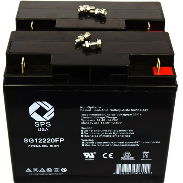 SPS Brand 12V 22Ah Replacement Battery for Dalton 4 Wheel Scooter SC S245 Replacement MKB ES17