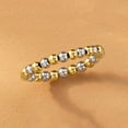 thumbnail image 5 of Pure Collection by Ross-Simons 3mm Sterling Silver and 14kt Yellow Gold Bead Stretch Ring, Women's, Adult, 5 of 7