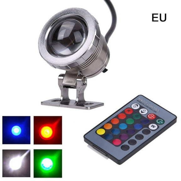 Outdoor Garden Spotlight for Landscapes & Fountains, Multi-Color RGB Waterproof Underwater Light