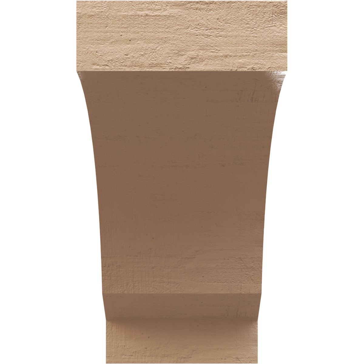 3"W x 6"D x 6"H Classic Moab Rough Cedar Woodgrain TimberThane Corbel, Primed Tan