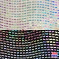 thumbnail image 4 of Micro Rectangular Reflective Hologram Sequins Stretch Fabric 54" Wide Black By The Yard, 4 of 5