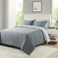 thumbnail image 2 of Mainstays 7-Piece Reversible Bed in a Bag Comforter Set with Sheets, Gray, King, 2 of 12