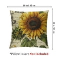 thumbnail image 4 of Acheng Set of 2 Sunflower Outdoor Decorative Throw Pillow Covers,Vintage Sunflower Square Cushion，for Living Room Couch and Bed 20x20in, 4 of 7