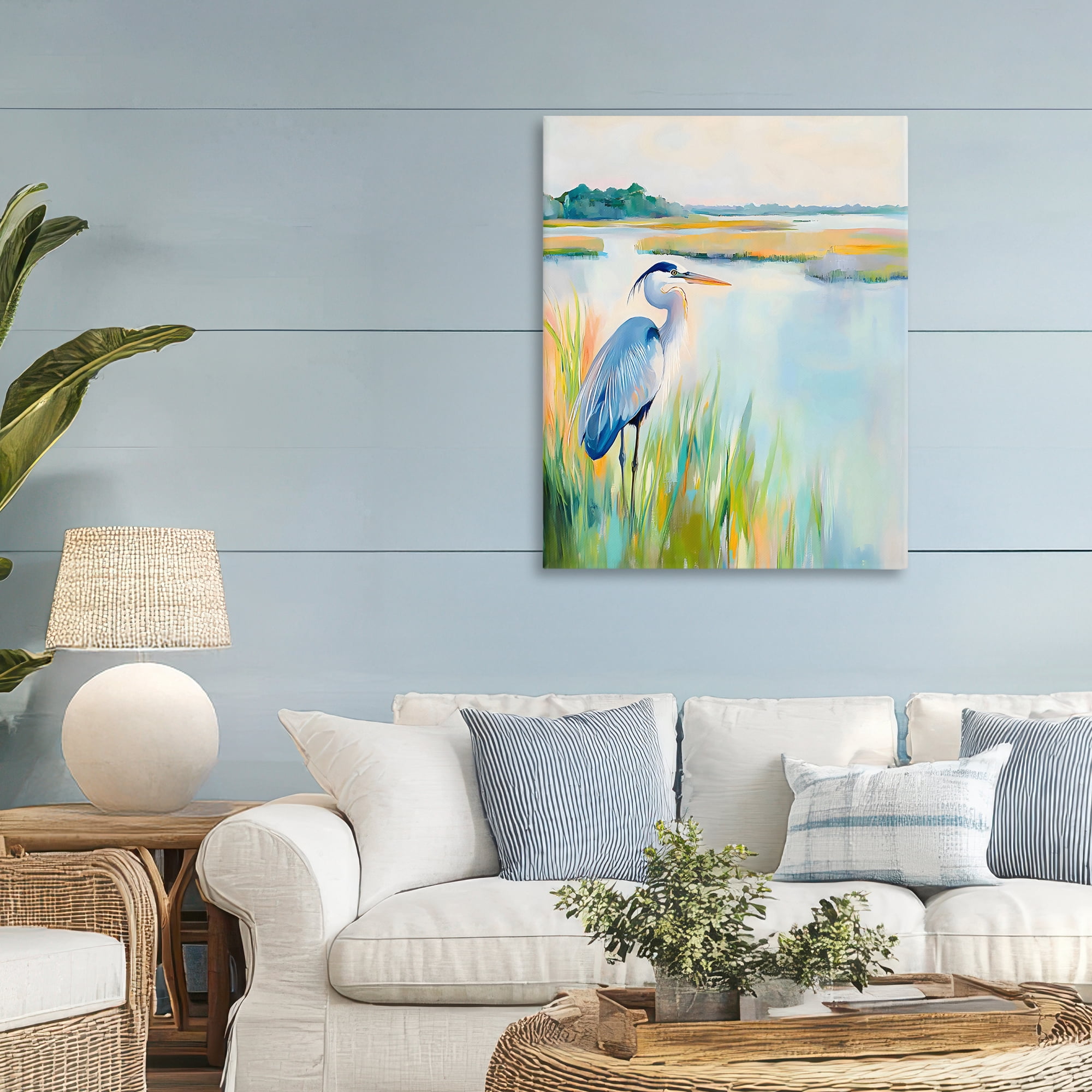 Stupell Industries Heron Perched in the Grass Canvas Wall Art, design by Creative Studio