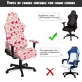 thumbnail image 6 of SCRAWLGOD Valentine's Day Decor Heart Spot Print Pink 4 PCS Gaming Chair Covers Slipcovers with Armrest Covers Computer Chair Cover Stretchable Gamer Chair Cover Cat Scratch Proof, 6 of 7