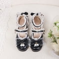 thumbnail image 2 of SACFOF Women Lolita Kawaii Shoes Chunky Heel Mary Janes Ankle Strap Lace Pumps Bow Cute Block Heel Rockabilly Shoes, 2 of 6