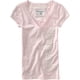 thumbnail image 1 of Aeropostale playera gráfica bordada con cuello en V para mujer, rosa, extragrande, 1 of 1