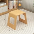 thumbnail image 3 of Gymax 4-Pack Versatile Bamboo Stool 18'' Wooden Shoe Changing Stool Natural, 3 of 10