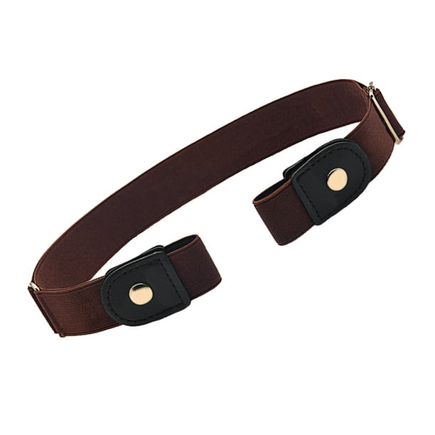 Qarigey Cinturón elástico para mujer, exquisita moda Retro, cómodo, antideslizante, apariencia distintiva, diseño único, faja sin hebilla Cinturones Café Qarigey AP008678-06