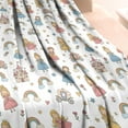 thumbnail image 3 of White Princess Castle Pattern Blanket,Comfortable Soft Flannel Throw Blanket,All Season,Warm Lightweight Blankets for Sofa Bed Couch Living Room Chair,40"x50", 3 of 4
