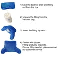 thumbnail image 2 of Home Soft Things DO-IT-YOURSELF Super Soft Bedrest Pillow w/ Arms - 20x18x17" - Snorkel Blue, 2 of 9