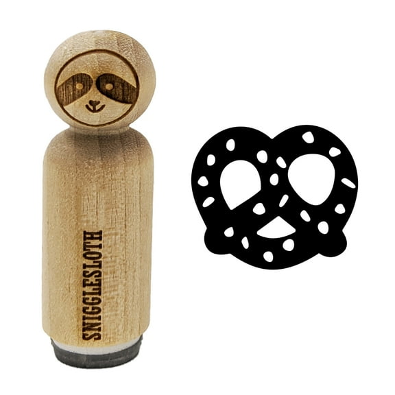 German Pretzel with Salt Rubber Stamp for Scrapbooking Crafting Stamping - Mini 1/2 Inch