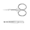 thumbnail image 2 of Tijeras para cejas + clip para peine para cejas-Plata, 2 of 8