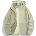 thumbnail image 5 of sususu Long Rain Jackets For Men,Lightweight Sun Jacket Summer Outdoor Hooded Windbreaker Casual Slim Fit Zipper Sportswear,OTHER,L, 5 of 5