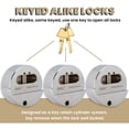 thumbnail image 5 of Unity Heavy Duty Hockey Puck Lock 2-7/8'', Hidden Shackle Keyed Alike Management Lock for Container, Truck, Van (12 Pack), 5 of 6