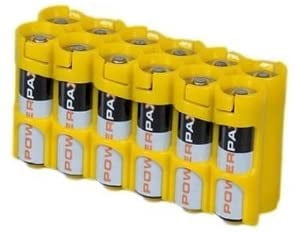 12 Pcs GP Recyko New AA Ni-MH Pre-Charged Rechargeable Battery 2000 mAh with Powerpax AA 12 Pack Battery Caddy,Holds 12 AA Batteries